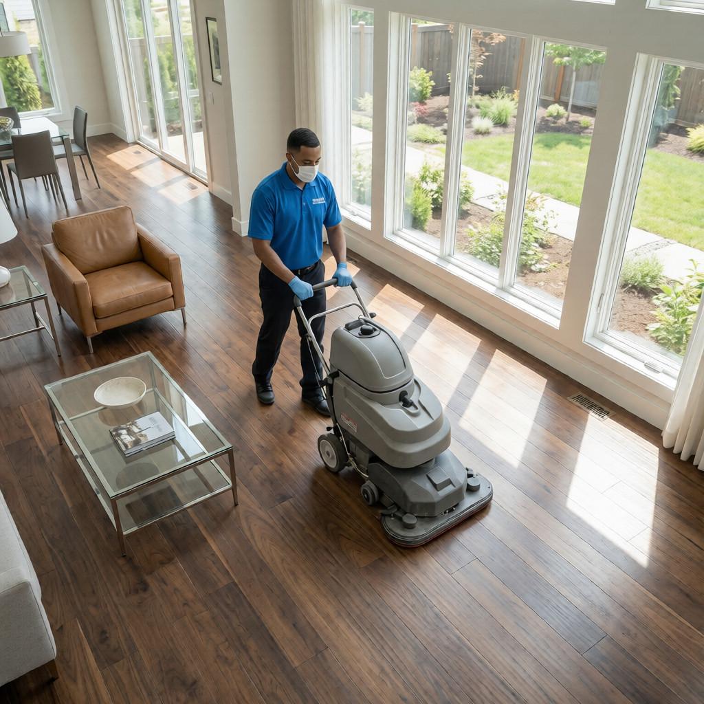 Wood floor cleaning