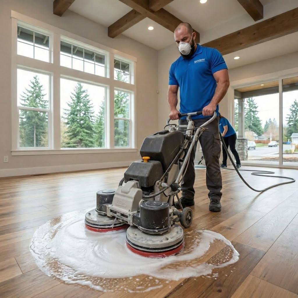 Wood floor cleaning